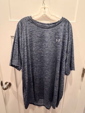Under Armour Tech Tee 4XLT Blue Loose Fit Performance Shirt Big Tall